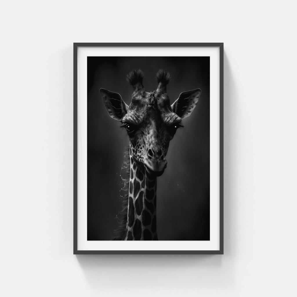 Elegant Heights: The Graceful Giraffe Wall Art